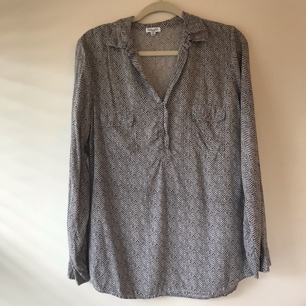 Splendid 1/4 Button Blouse